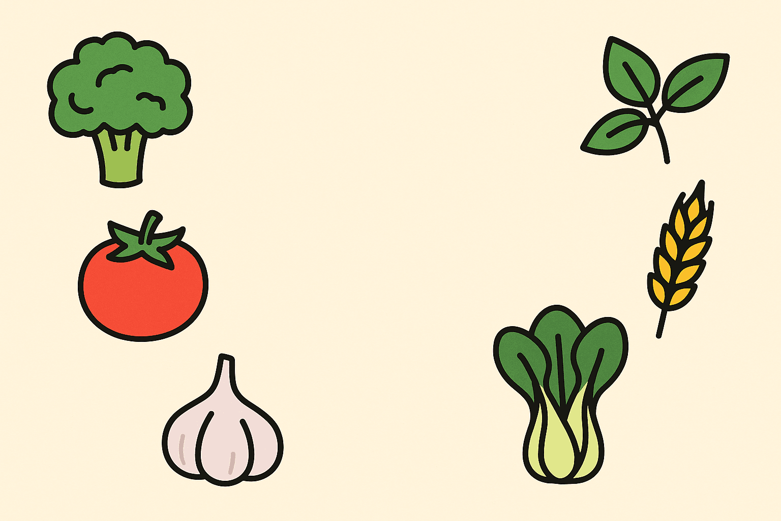 Ingredients banner decoration